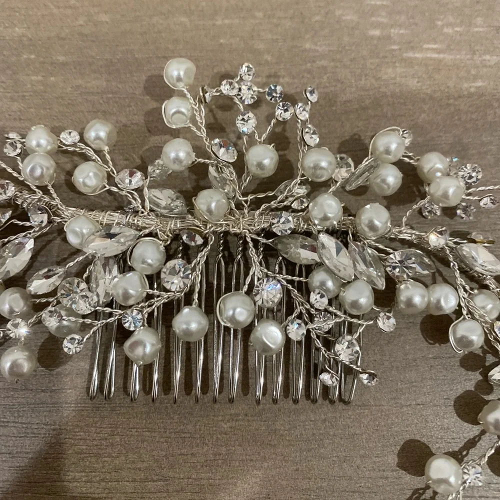 Bridal wedding Hair Piece Comb - Picture 7 of 7